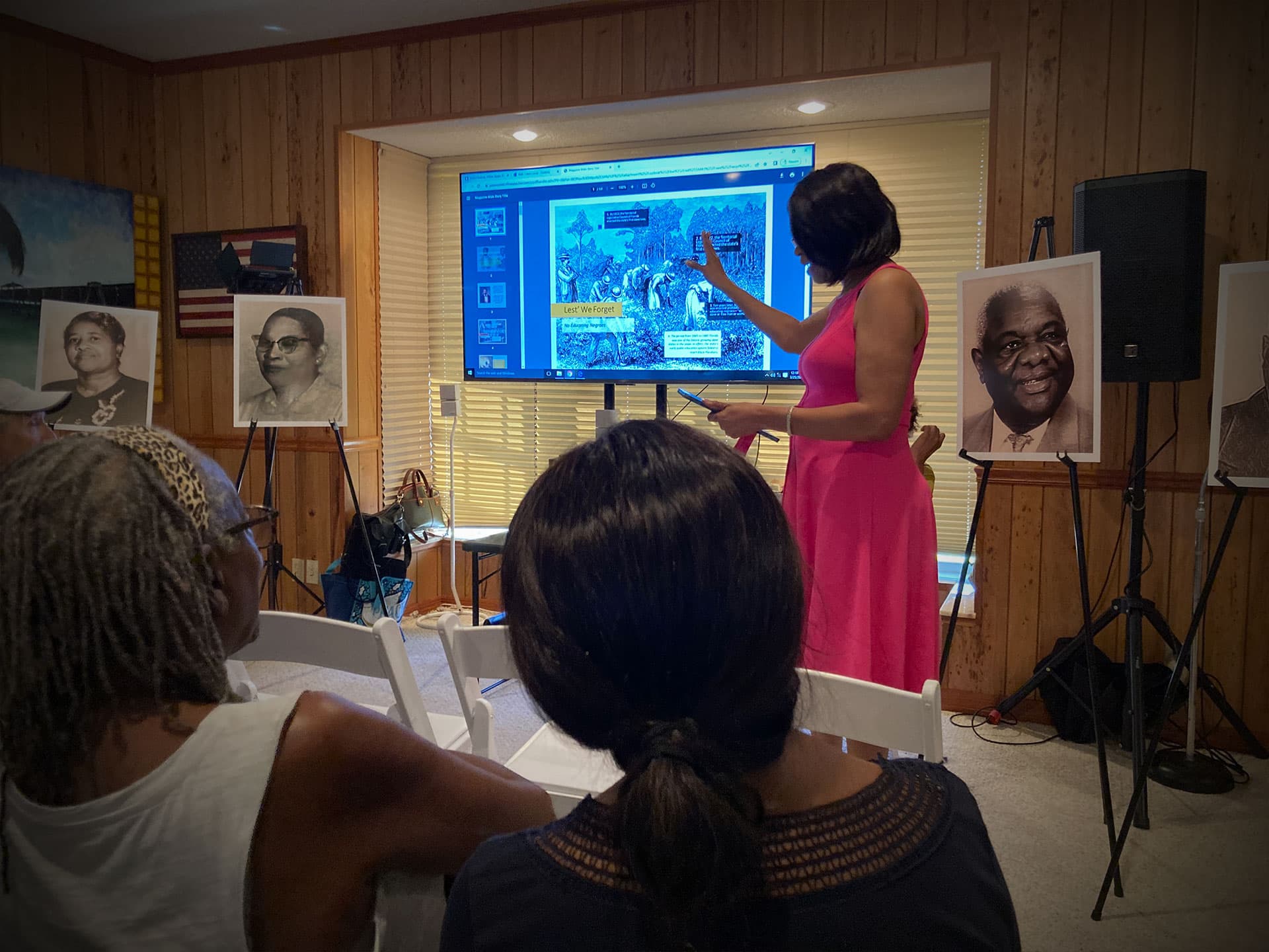 Laura Lucas presents a lecture on Black schools in Deerfield Beach.