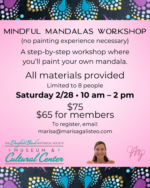 Mindful Mandalas Workshop with Marisa Galisteo, February 28