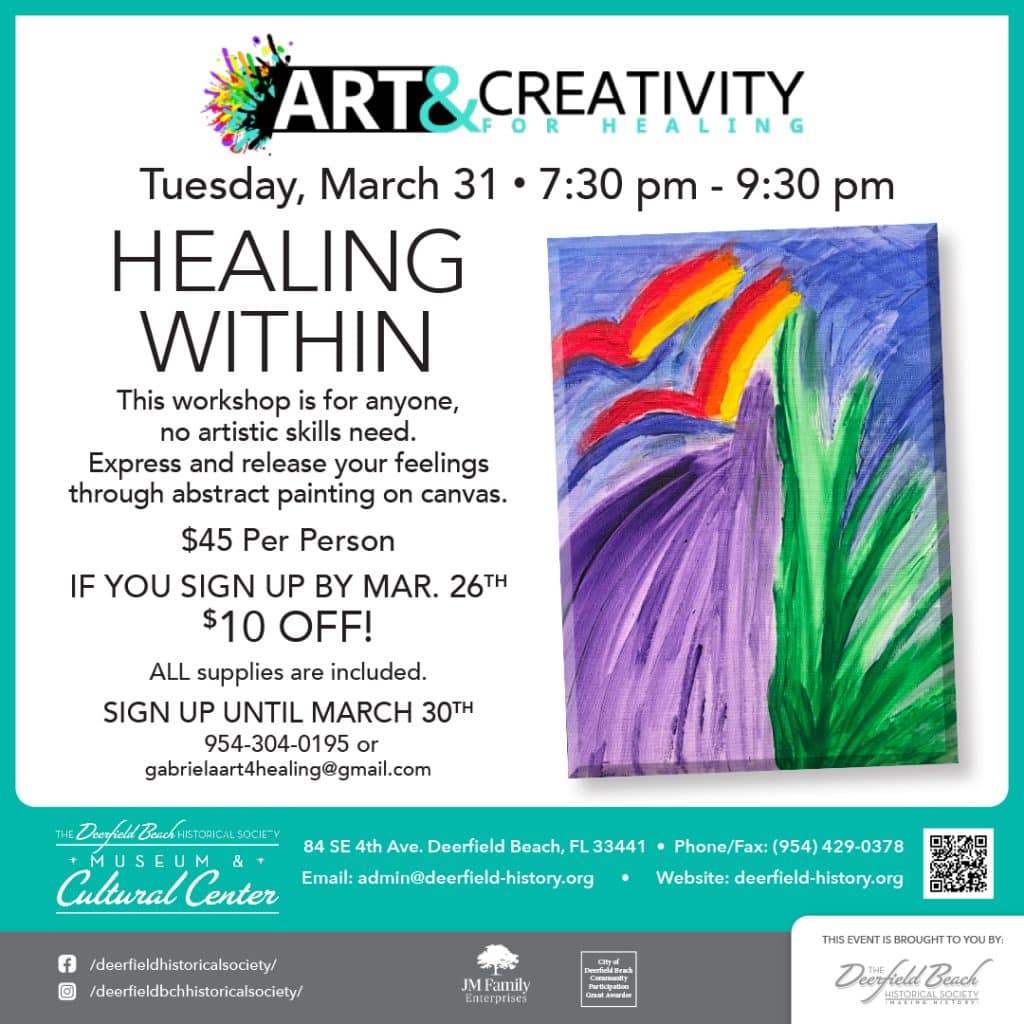 Art & Creativity for Healing Painting Class: Healing Within, March 31