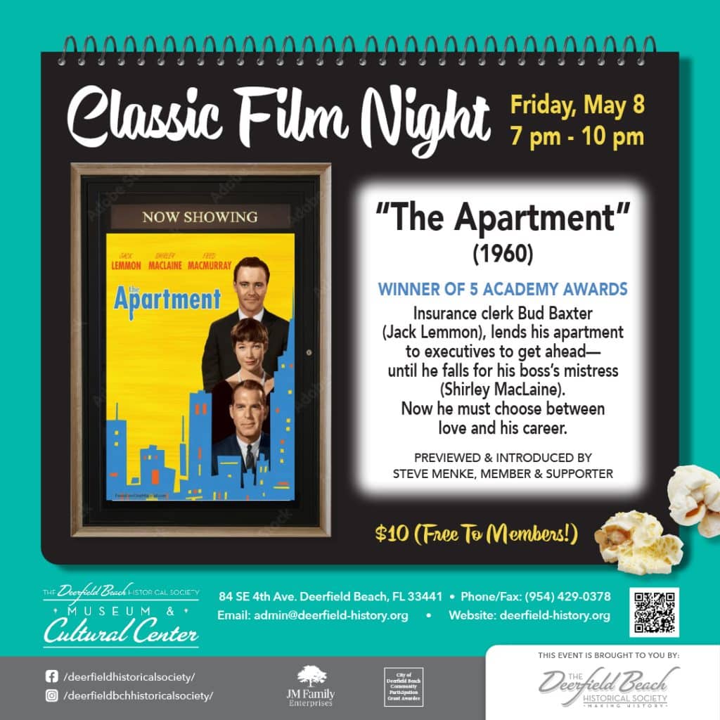 Classic Film Night:  The Apartment (1960), May 8