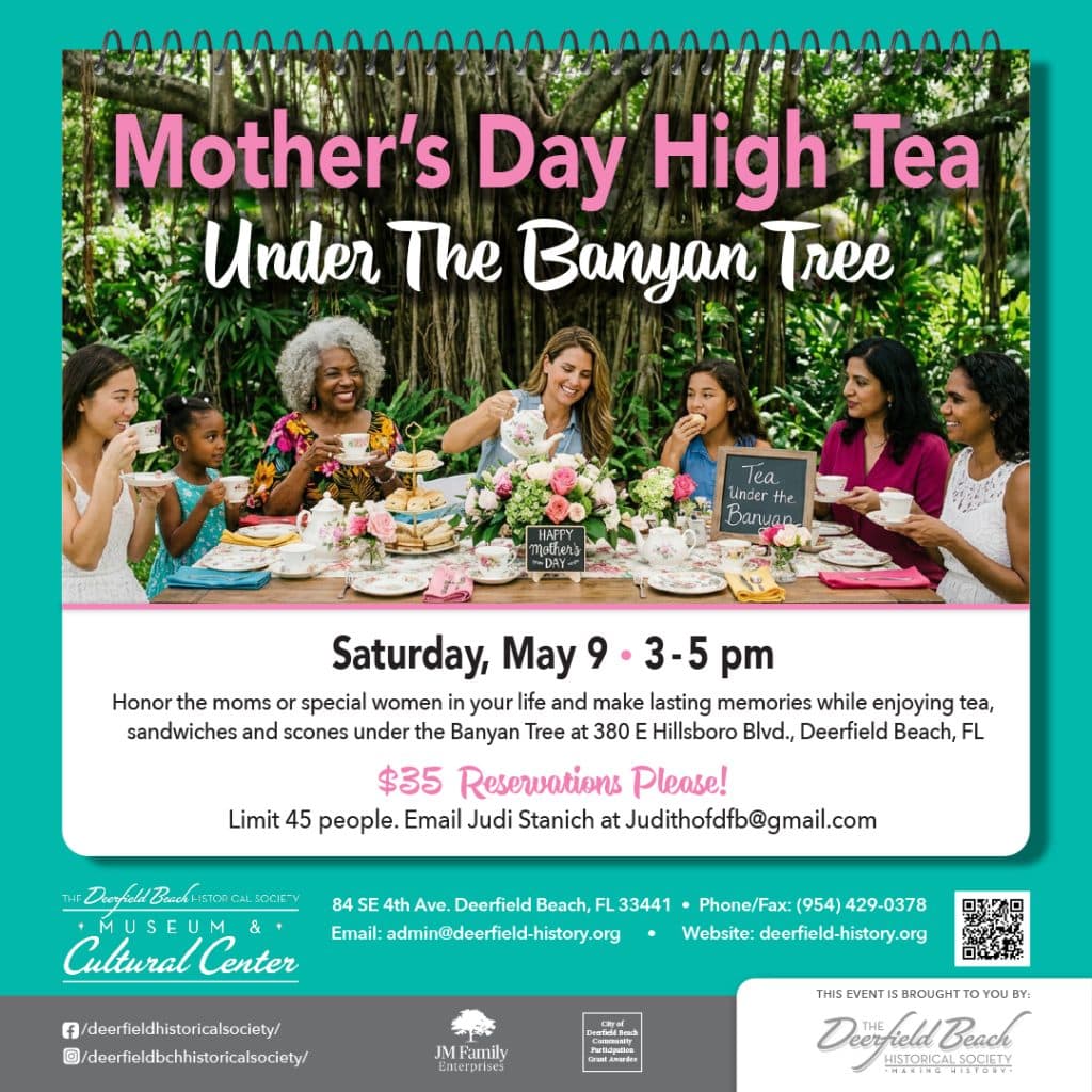 Mother’s Day High Tea under the Butler Banyan Tree, May 9