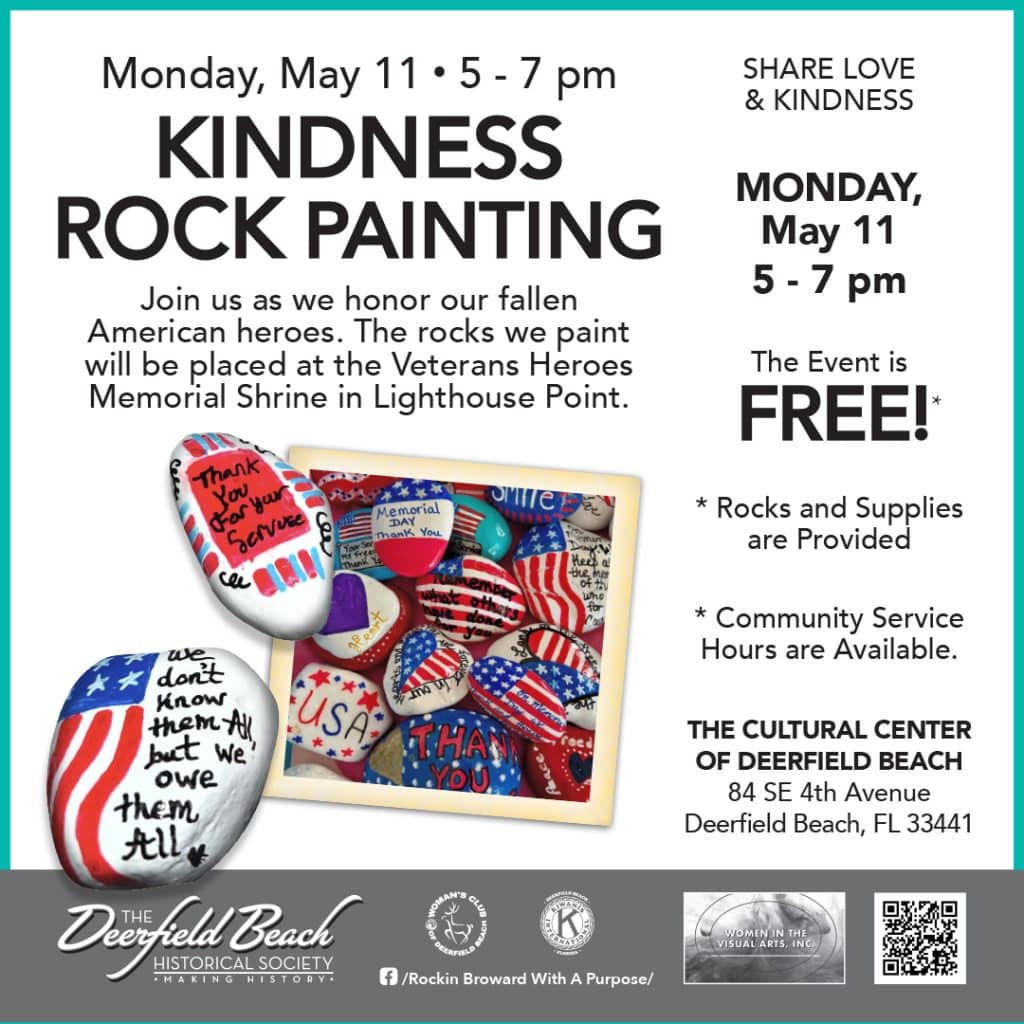 Kindness Rock Painting:  Honoring Our Fallen American Heroes,  May 11