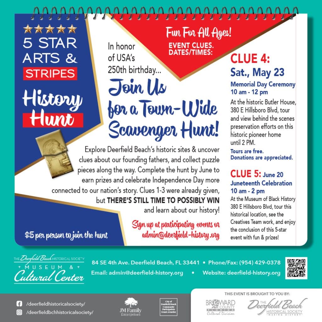 5 Star Arts & Stripes History Hunt Clue #4, May 23